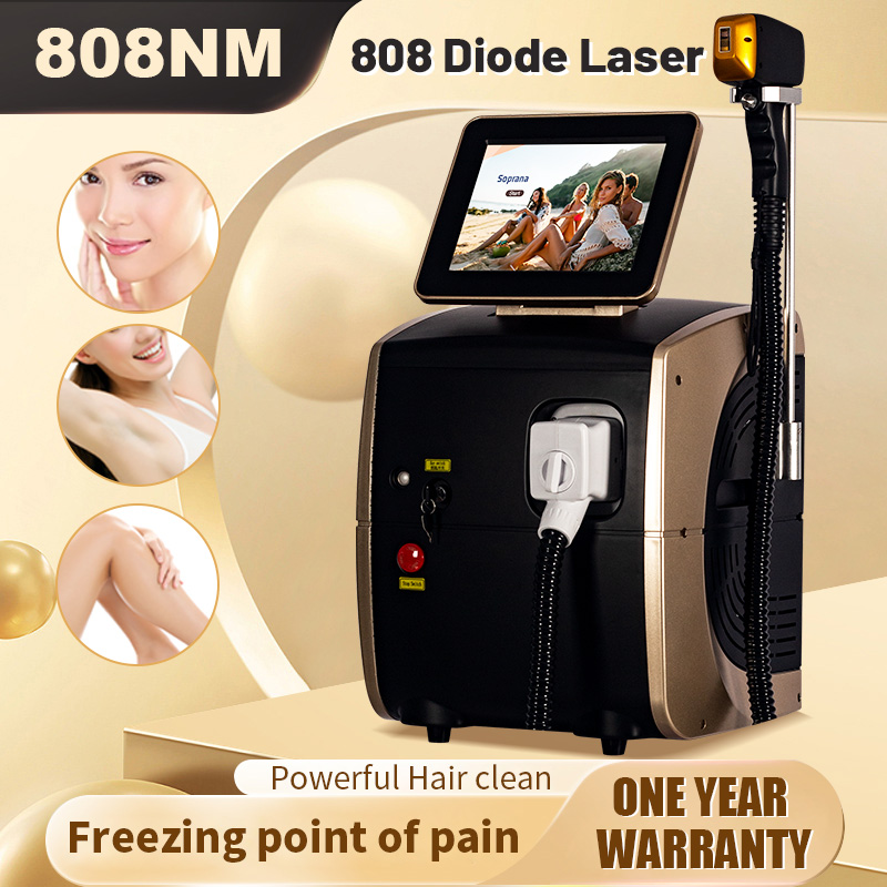 Diode Laser Hair Removal 808Nm 755Nm 1064Nm - Máquina de Depilação a Laser Diode